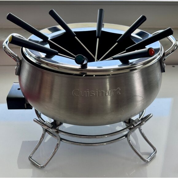 Cuisinart Electric Fondue Set With Stainless Steel Bowl Forks & Temperature Cont - Picture 2 of 7